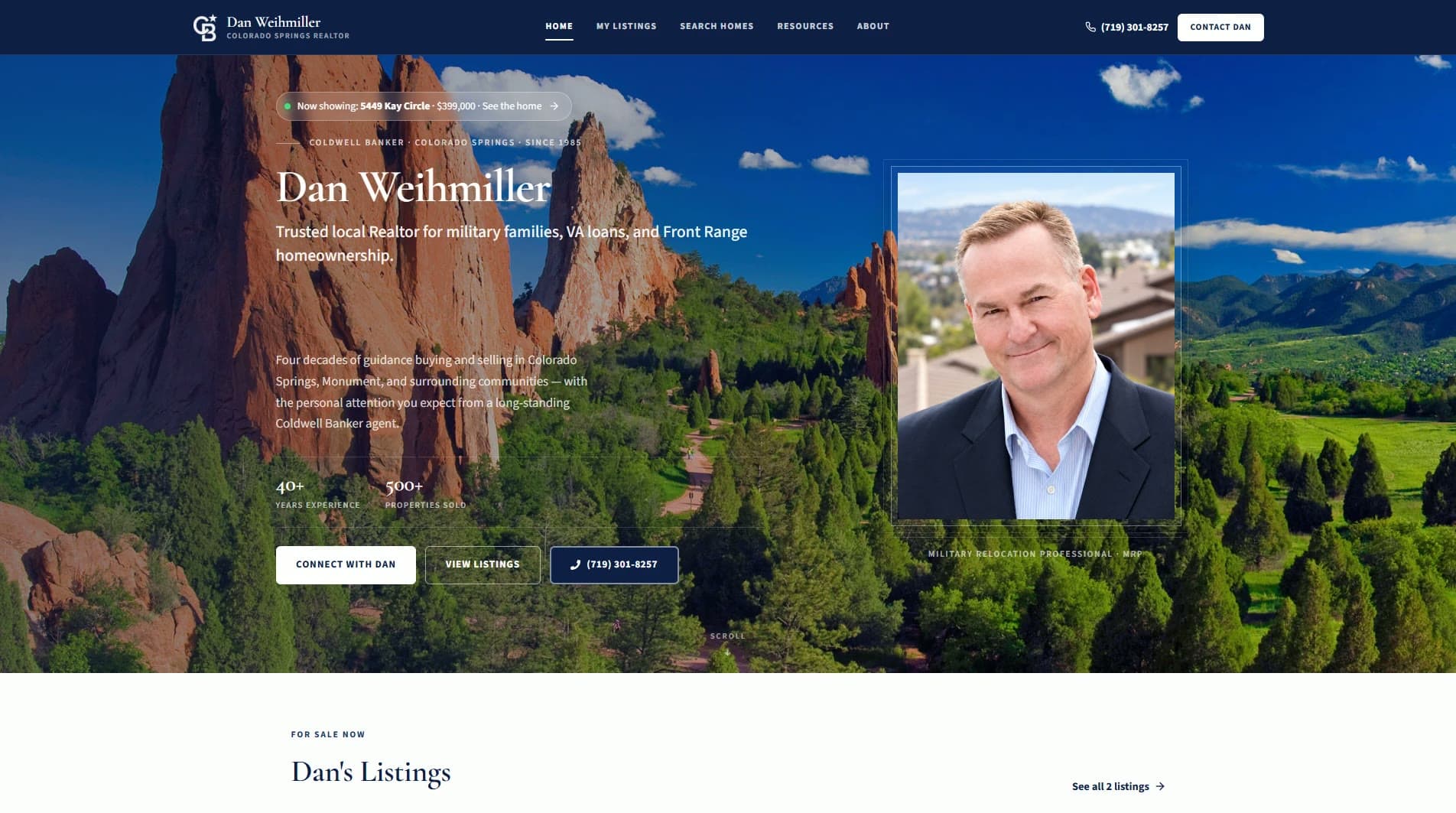 Dan Weihmiller Real Estate website